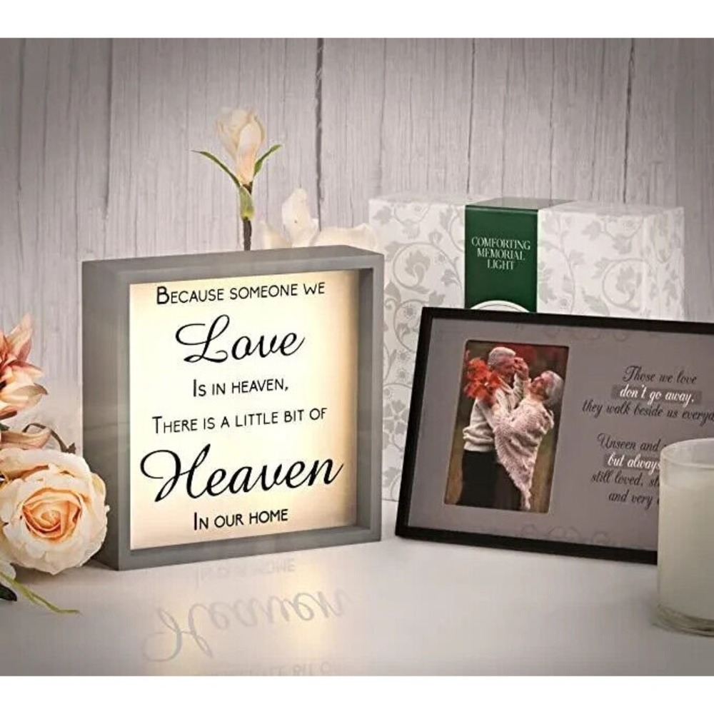 Feather Blossom Memorial Light Because Someone We Love Is In Heaven In Our Home